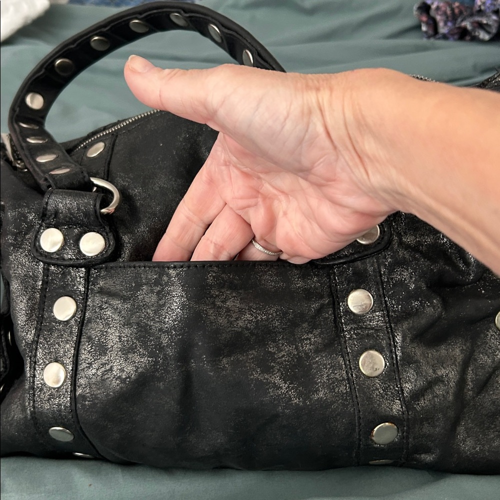 Hammitt Westwood Black Riveted Hand Bag/Satchel - Picture 3 of 11